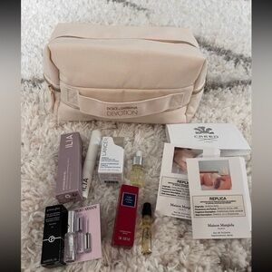 New Dolce & Gabanna beauty cosmetic bag new clutch + freebies